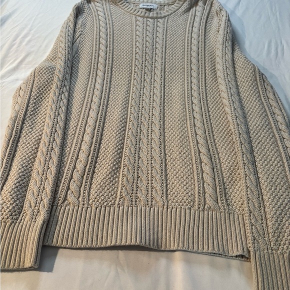 Goodfellow & Co Tan Crewneck Cable Knit SweaterNWOT - Picture 1 of 3